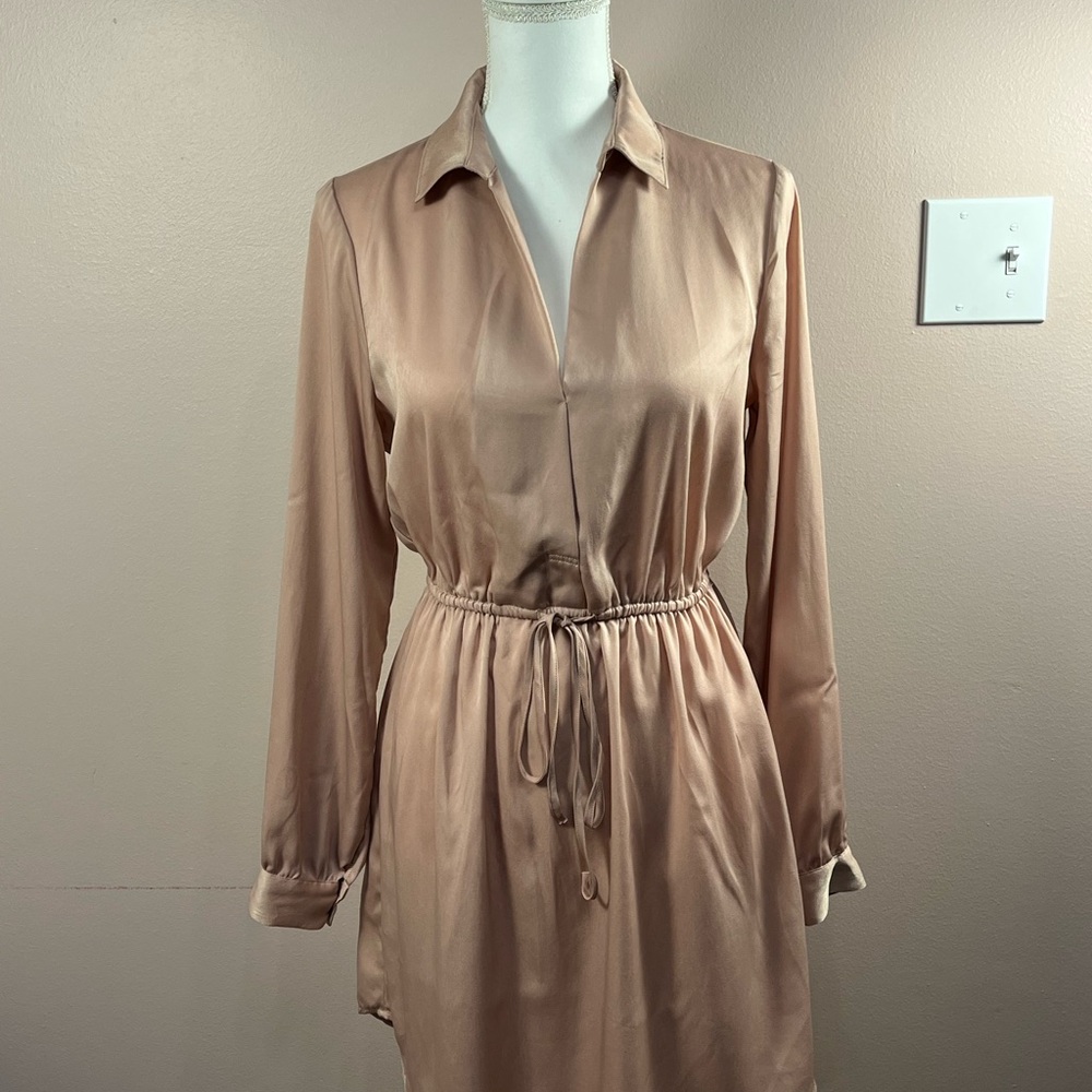 Lush Dusty Pink Shirt Dress